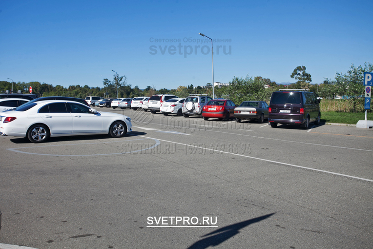 Освещение автопарковки г. Сочи