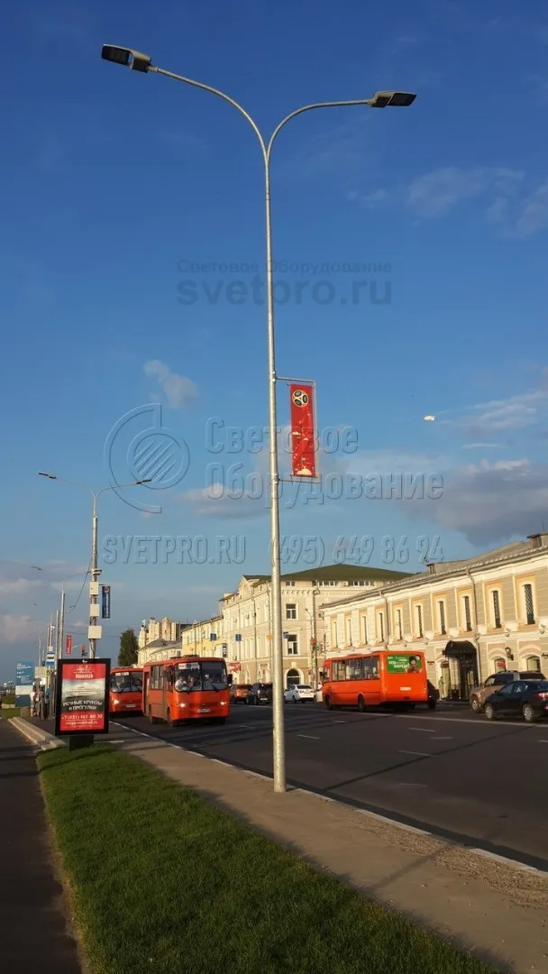 Опора освещения НПК-8,0/9,5-02-ц. с верхним диаметром 75 мм.