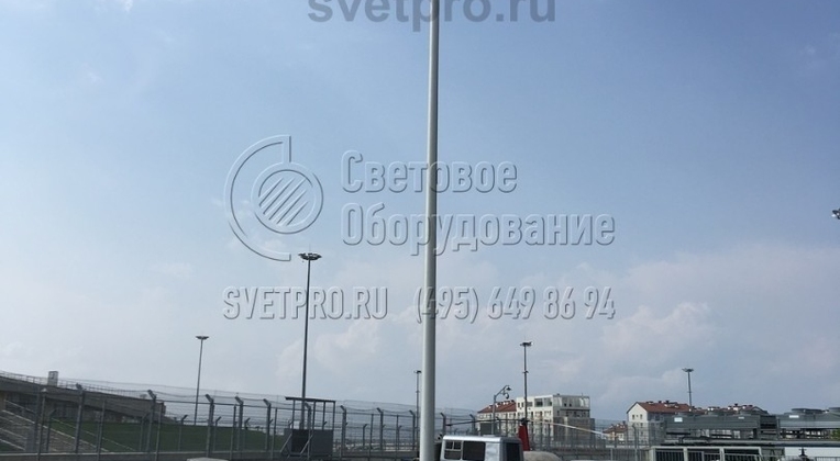 г. Анапа, опора НФК-5,0-02-ц, опора устанавливается на заранее забетонированную закладную деталь фундамента.